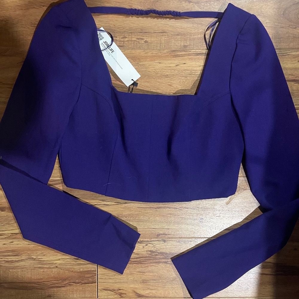 Zara long sleeve purple top